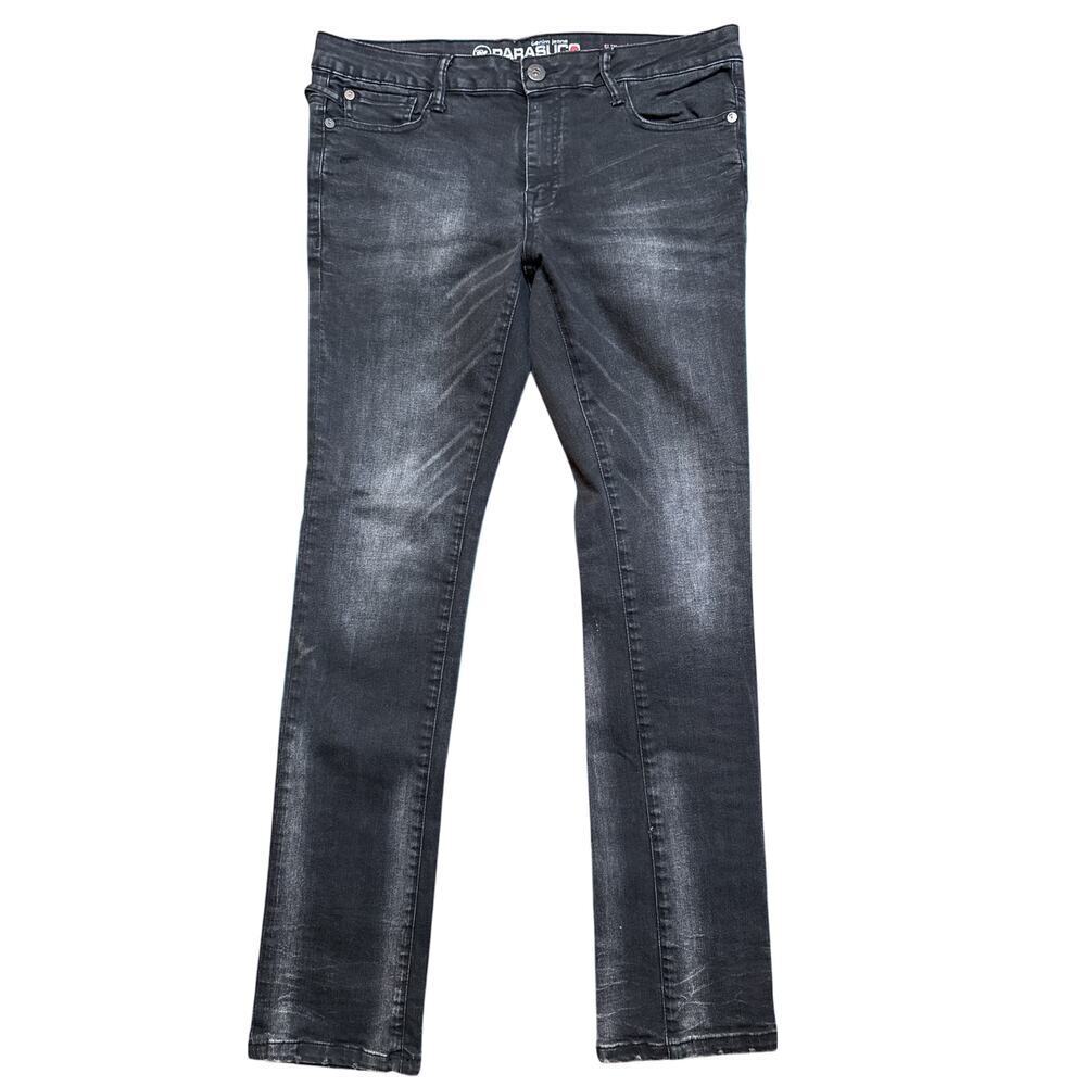 Vintage Parasuco Dk Grey Denim Slim Fit Jeans Men's Size 32 X 32